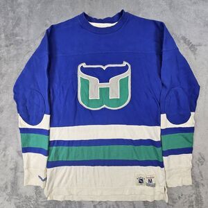 Hartford Whalers Sweatshirt Men's Medium Vintage Hockey Mitchell & Ness NHL